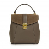 Rucsac dama din piele naturala DiAmanti Marco Taupe Scuro